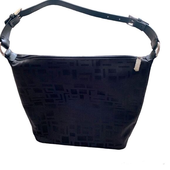 The
Limited Black Leather Nylon Print Large Shoulder Bag Size OS - Picture 2 of 13